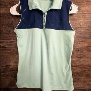 Lady Hagen Mint Green Fitted Golf Polo Tank Top